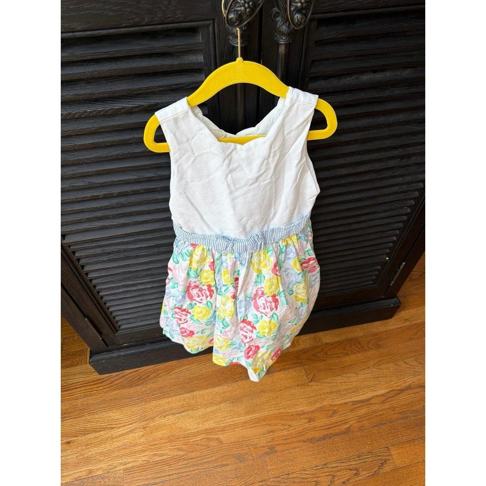 Crown & Ivy white and floral sleeveless dress girls 8